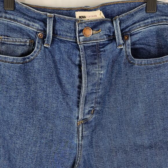 NOVA VINTAGE WOMEN'S BLUE WASH DENIM JEANS SIZE 26 – STYLE NVHRST836M BUTTON FLY - Picture 3 of 14